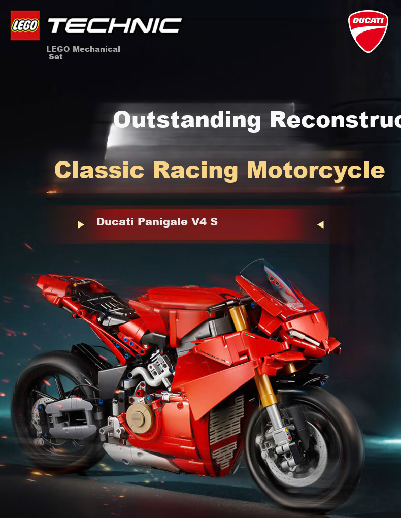 LEGO Technic 42202 Ducati V4S Motorcycle Building Set, Toy for Boys And Girls, Birthday Gift, Home Decoratio 1