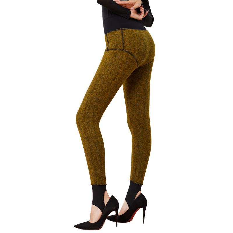Avandite Thick Footed Tights 3800D Diamond V-Crotch Satin Golden Fire God Velvet Warm Footed Pants 400g