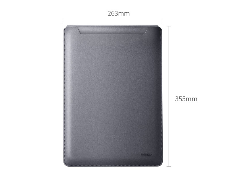 UGREEN Laptop Sleeve for 14-14.9 Inch Non-Magnetic Compatible with Apple MacBook Pro, Huawei, Lenovo, Xiaomi Laptops, Slim Protective Case Can Be Used As Mouse Pad, Gray 25