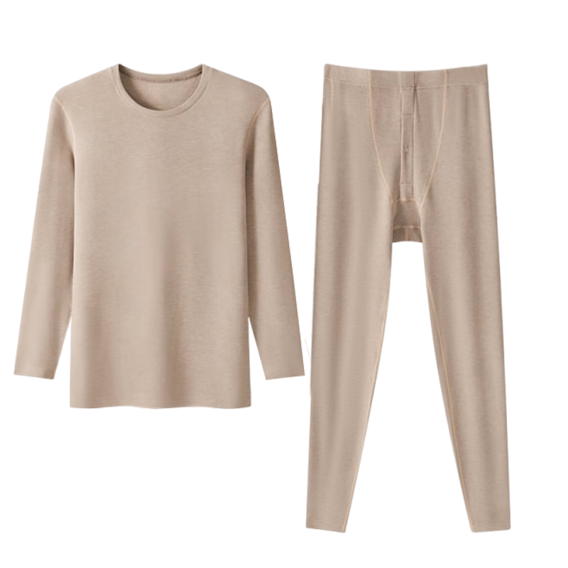 Urban Beauty Men's Thermal Underwear Set 10A Antibacterial Base Shirt Anti-Static Down Protein Plus Size Autumn Winter
