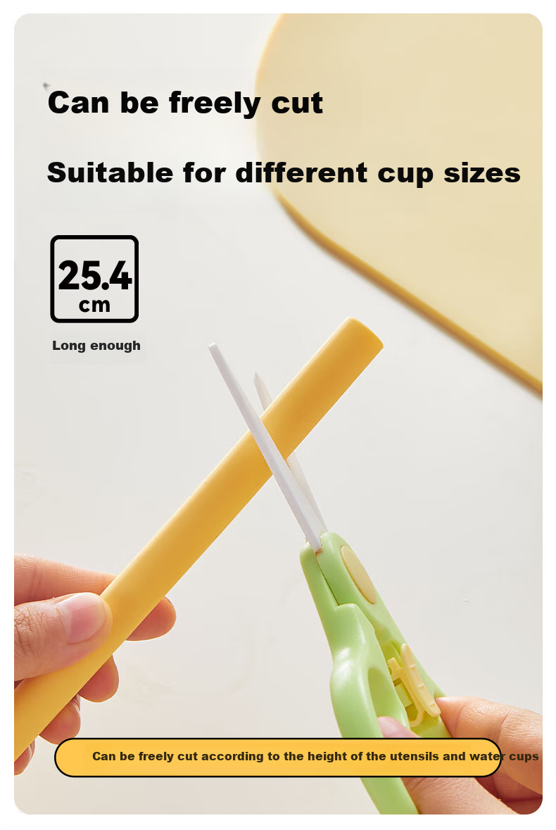 LOCK&LOCK Silicone Straw, Non-Disposable Soft Tube, Baby Drinking Bent Straw, Colored Thick Long Straw, Children's Water Cup Accessory 7