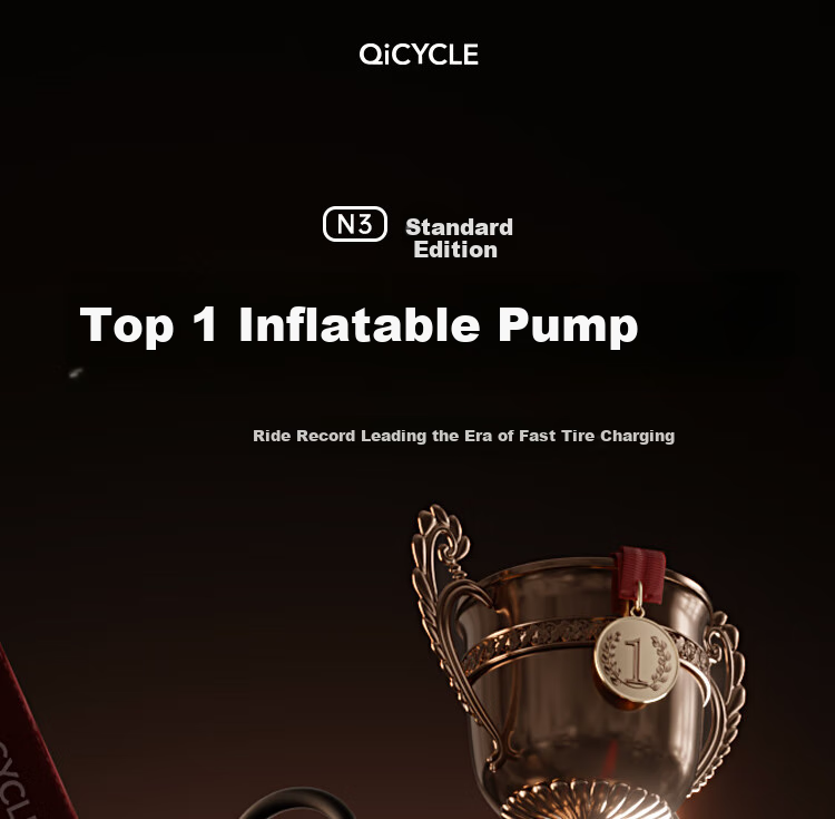 QiCYCLE N3 Portable Car Air Pump, Electric Inflator for Bicycles And Electric Vehicles, Wireless Air Compressor 2