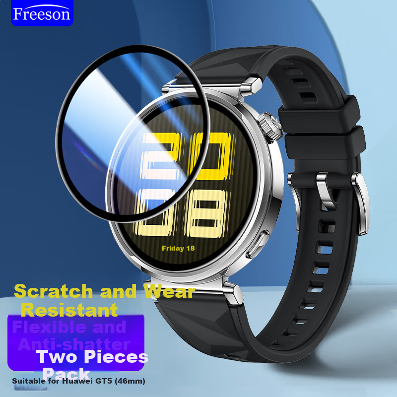 Freeson Compatible with Huawei WATCH GT5 HD Screen Protector, Watch GT5 Smart Sports Watch Ultra-Thin Full-Screen Anti-Scratch Wear-Resistant Protective Film Composite Film [Two-Pack], 41mm