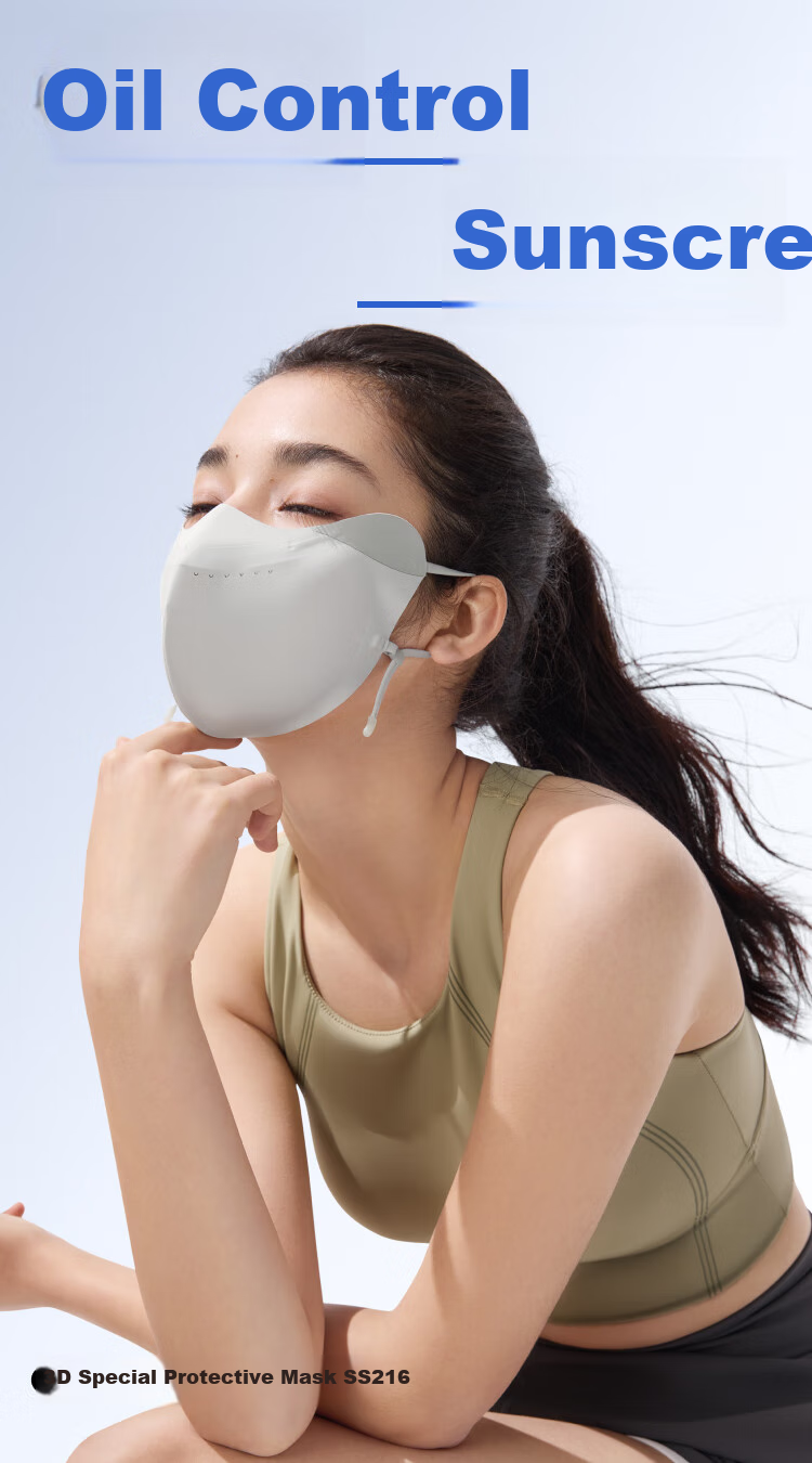 Beneunder 3D Protective Sun Protection Face Mask, Sun Protection Mask with V-Shaped Face Support And Moisture-Wicking SS216 3