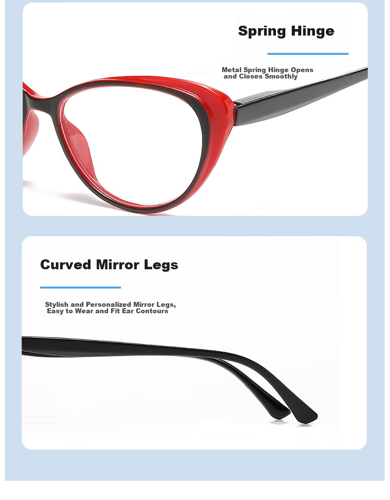 DRATRA High-Definition Reading Glasses for Women with Cat Eye Design, Fashionable Anti-Aging Effect, Comfortable Presbyopic Glasses for Elderly to Read Phone And See Far Away 5