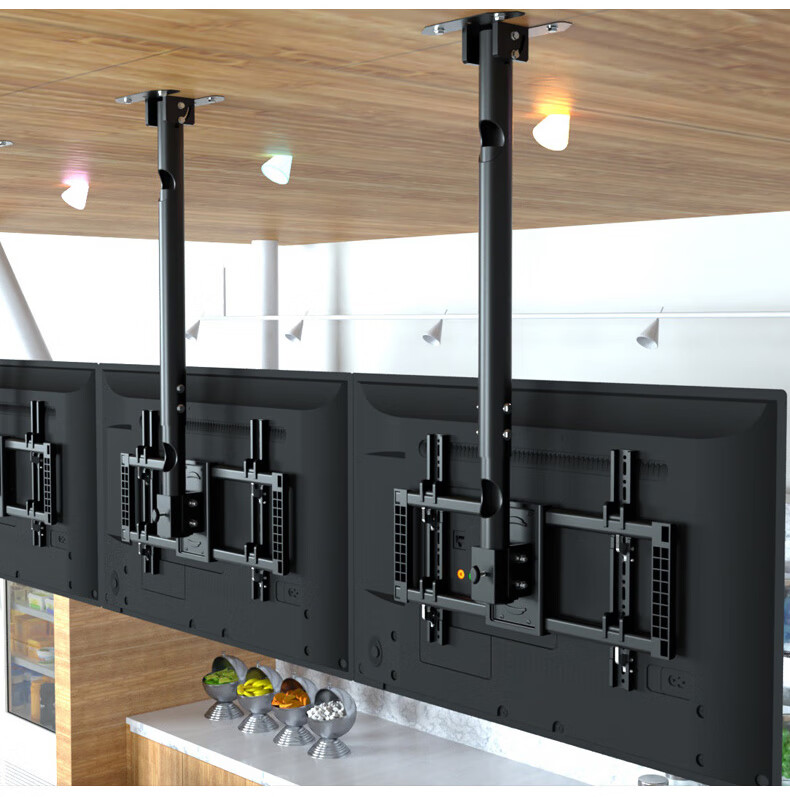 HILLPORT 43/55/65/75/85/86 Inch TV Ceiling Mount Bracket 360° Rotatable Telescopic Multifunctional Monitor Surveillance Thickened Column T765 7