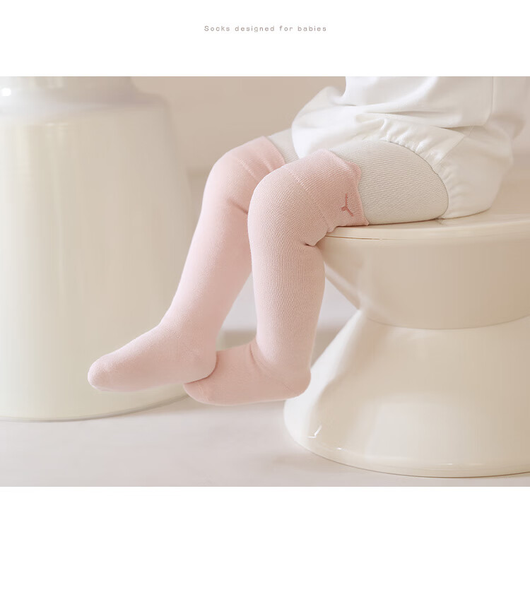 Five Cotton 3 Pairs Baby Socks Autumn Winter Anti-Mosquito Long Tube Combed Cotton Children's Socks Baby Loose Top Non-Tight Class A 14