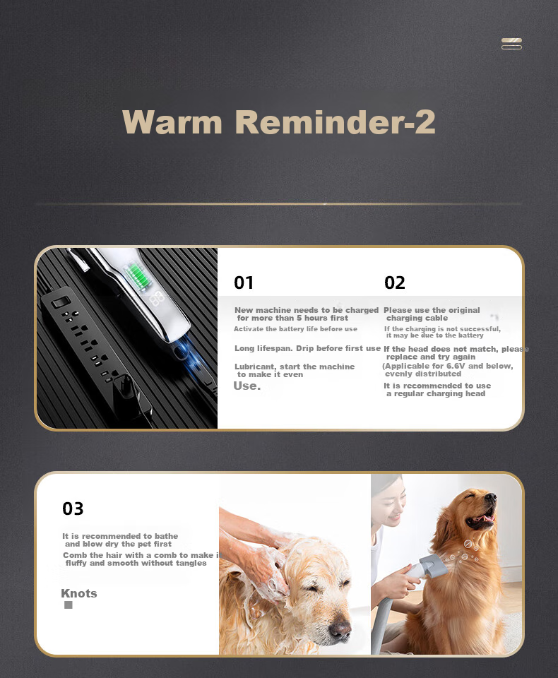 CHIGO Dog Electric Hair Clipper, Pet Grooming Tool, Hair Trimmer, Beauty Styling Pet Cat Hair Clipper, Paw Hair Trimmer, Hair Pusher F858A Graduation Gift 21