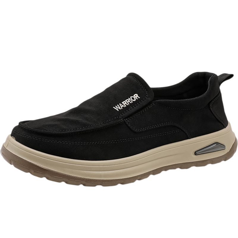 Warrior Canvas Shoes Men Casual Soft Sole Running Sports Shoes WXY(JS)-1846 Black Size 40