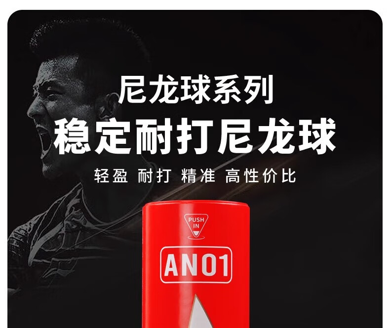 Li-Ning Badminton Durable Windproof Plastic Training Shuttlecock Indoor Outdoor Professional Stable Flight Nylon Shuttle AN01 White 1