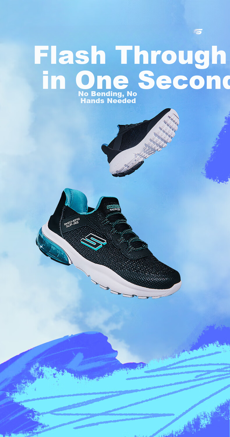 Skechers Kids' Slip-On Sneakers, Fashionable Casual Shoes for Boys, Breathable Sports Shoes for Spring And Autumn, Model 403834L 2