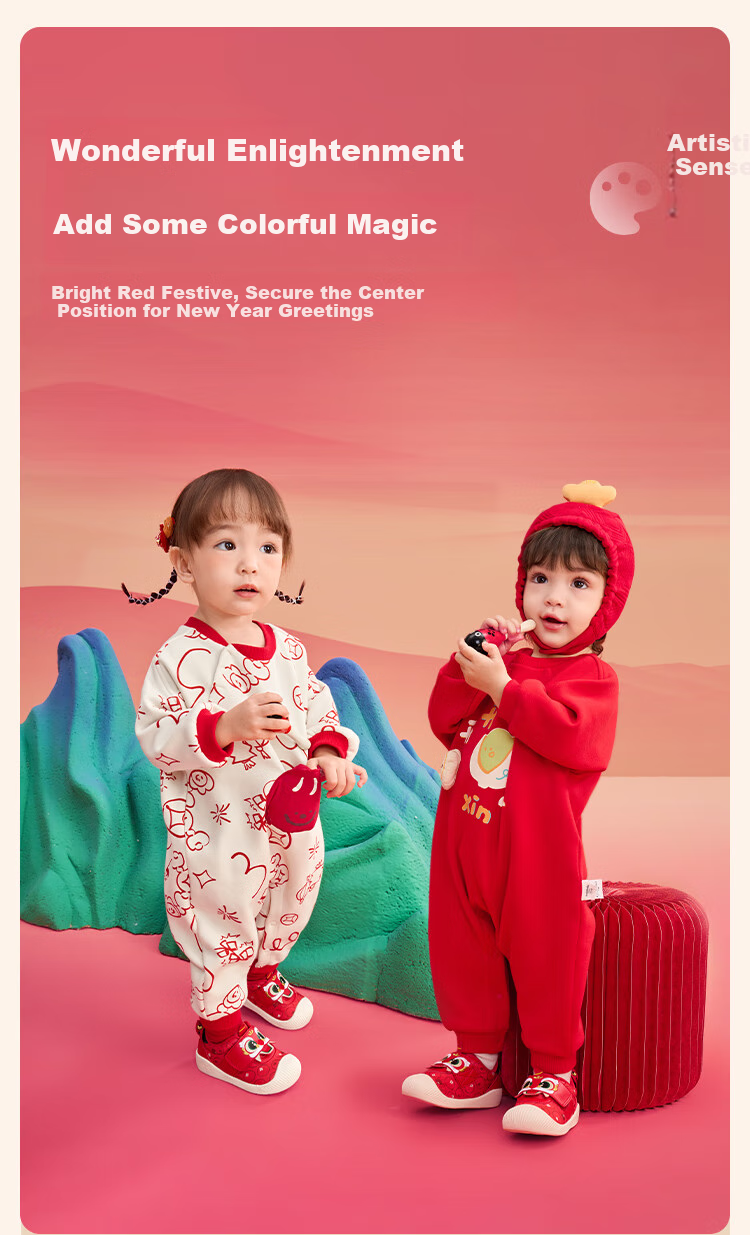 BALABALA Baby Romper, Newborn Onesie, Infant Clothing, 2025 New Year Season Greeting Outfit, 209125120203 5
