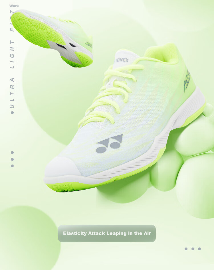 YONEX Badminton Shoes for Men And Women, Ultra-Light 5th Generation Breathable Shock-Absorbing Professional SHBAZ2WEX Gray And Yellow Size 42 2