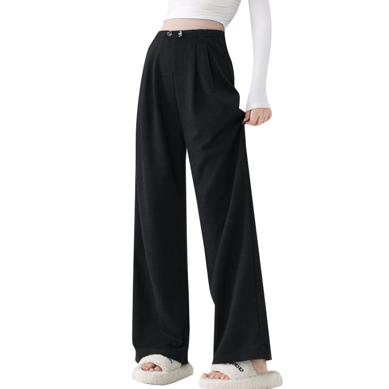 JOYNCLEON Maternity Pants Autumn Winter Wide Leg Trousers Long Pants Non-Restrictive Belly Maternity Wear Dark Gray XL Jyk202018
