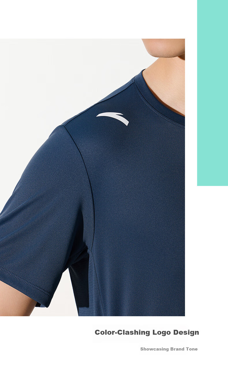 ANTA Light Wind T-Shirt | Quick-Dry Sports Short-Sleeve T-Shirt for Men, Summer Lightweight Moisture-Wicking Breathable Fitness Running Training Top 10