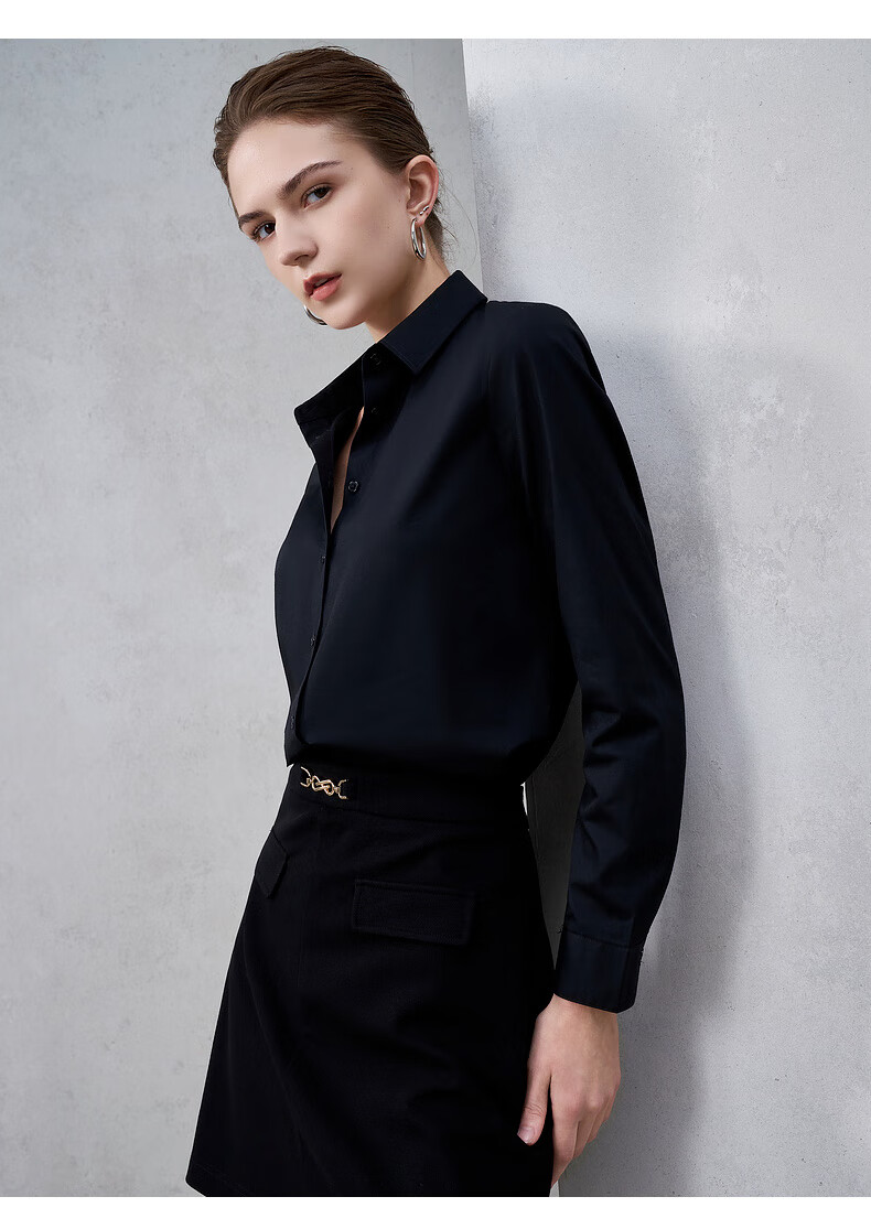 G2000 Women's 2025 Autumn Winter Commuter Long Sleeve Shirt with Tie Delivery/Cotton Blend/Mall Same Style 11