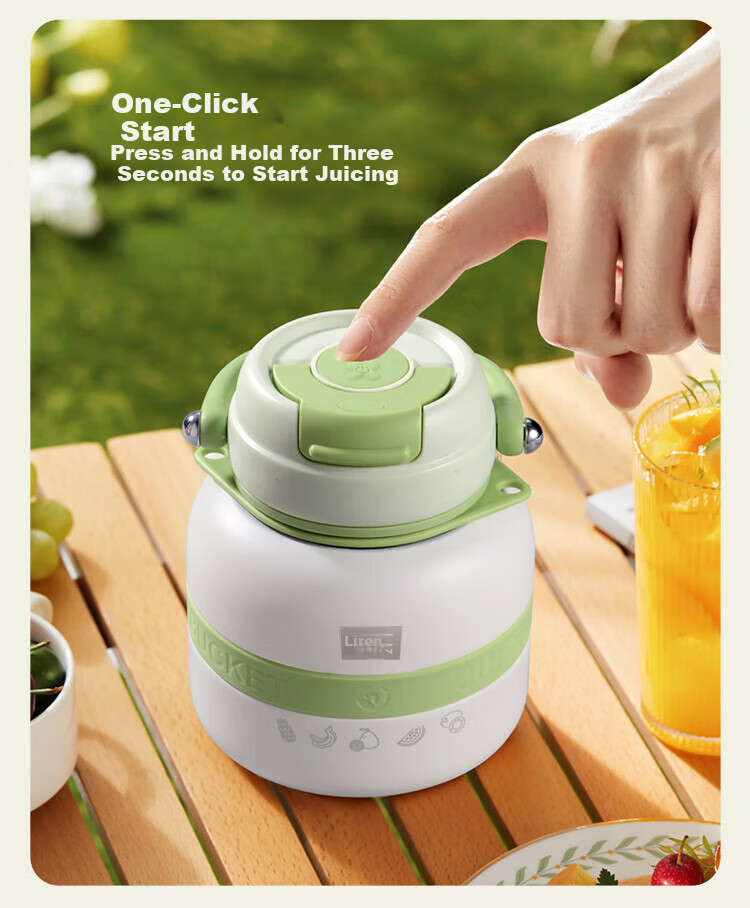 Liven Portable Juicer Cup with Ice Crusher, 750ml Stainless Steel Travel Cup, Small Blender Bottle for Outdoor Use, Food Processor LLJ-A756 10