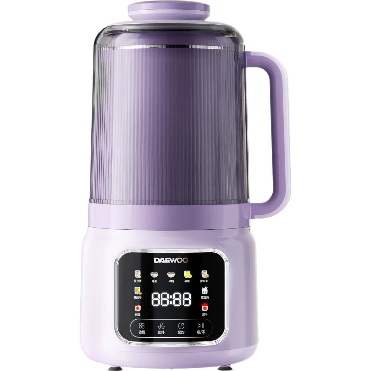 DAEWOO Detachable Quick-Wash Blender, Home Use, 1.2L Large Capacity, Steam Micro-Pressure Soy Milk Maker, No Soaking Required, Direct Grinding, Pulp-Free, Baby Food Processor, SM16 Purple