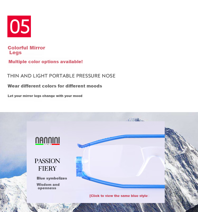 NANNINI Italian Reading Glasses for Men And Women, Portable High-Definition Imported Foldable Fashionable Reading Glasses 10
