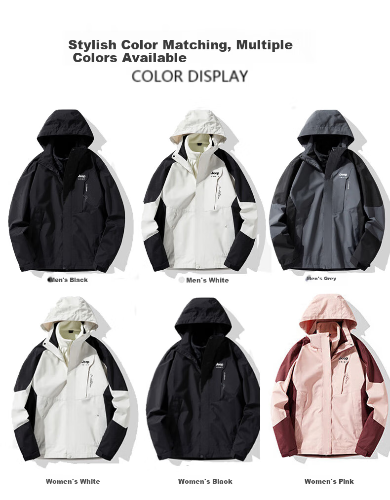 JEEP SPIRIT Windbreaker Jacket for Men And Women, Spring And Autumn Outerwear, Outdoor Windproof Coat, Warm Windbreaker 8