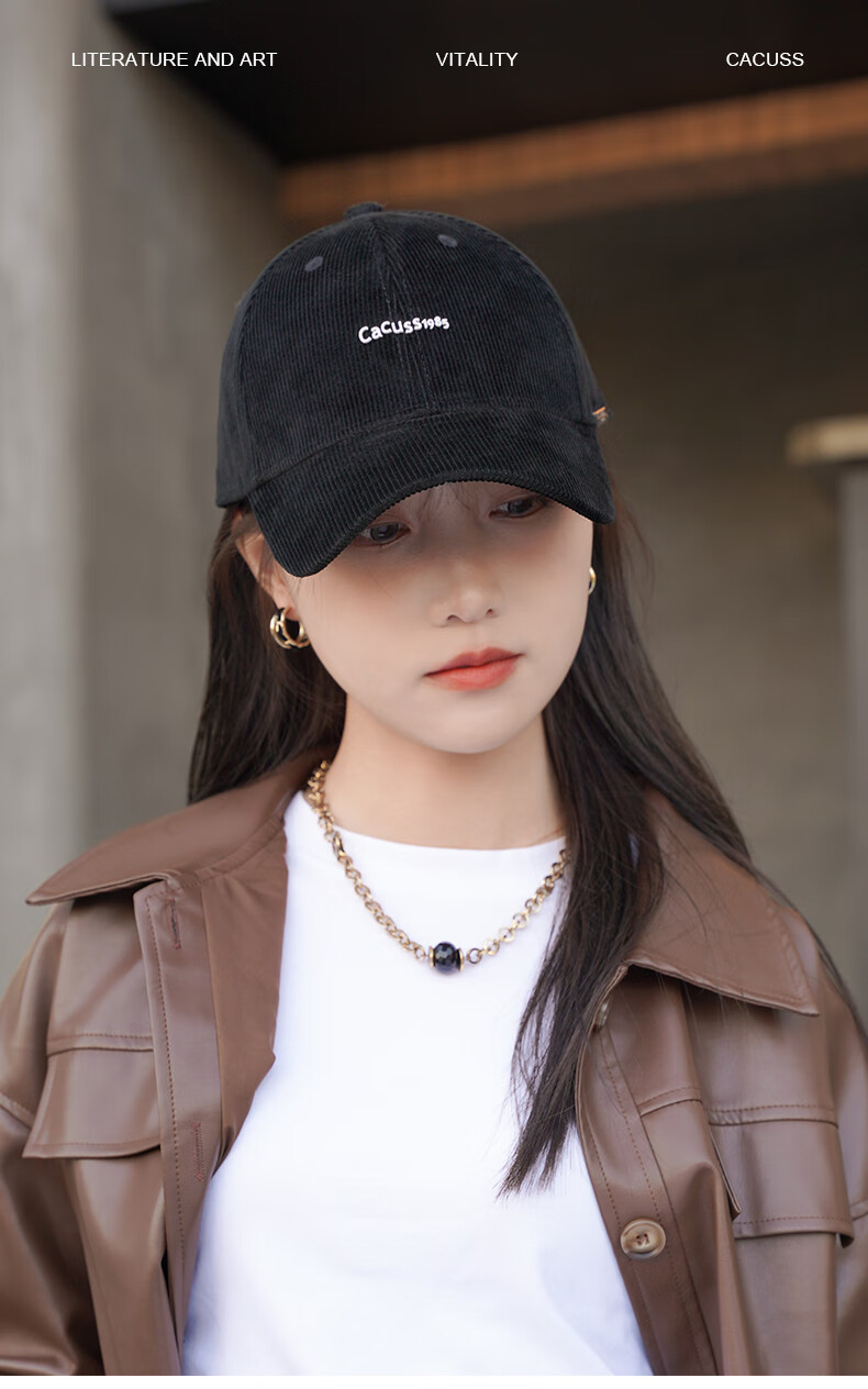 CACUSS Women's Baseball Cap Autumn Winter Trendy Versatile Slim Face Hard Top Large Head Circumference Casual Duckbill Hat for Men - Dark Purple 1