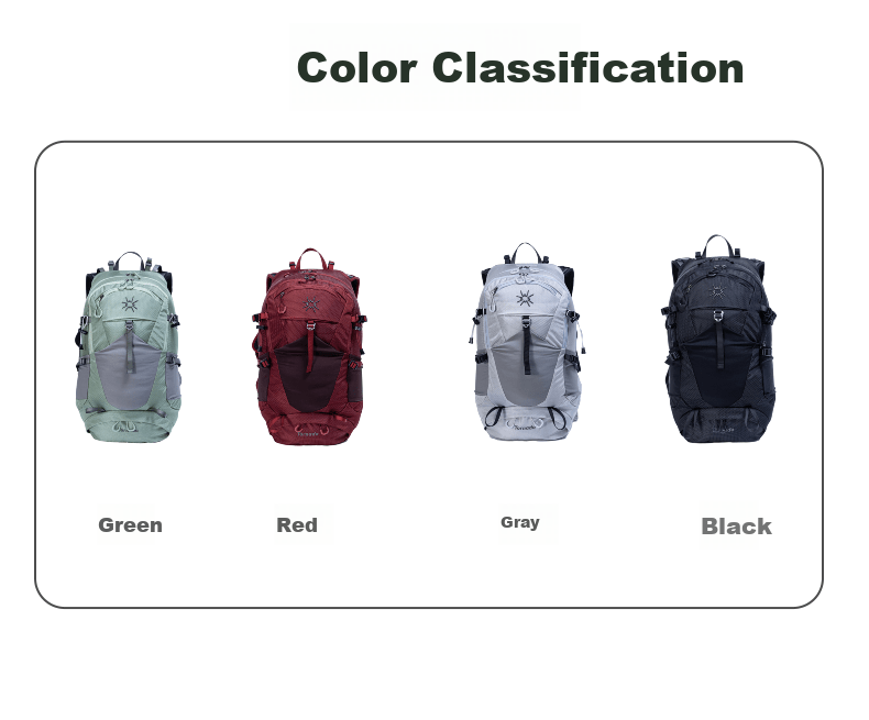 Shamushanzhuang Outdoor Hiking Backpack for Women And Men, Lightweight Double Shoulder 30L Trekking Travel Suspended Backpack, Moss Gree 3