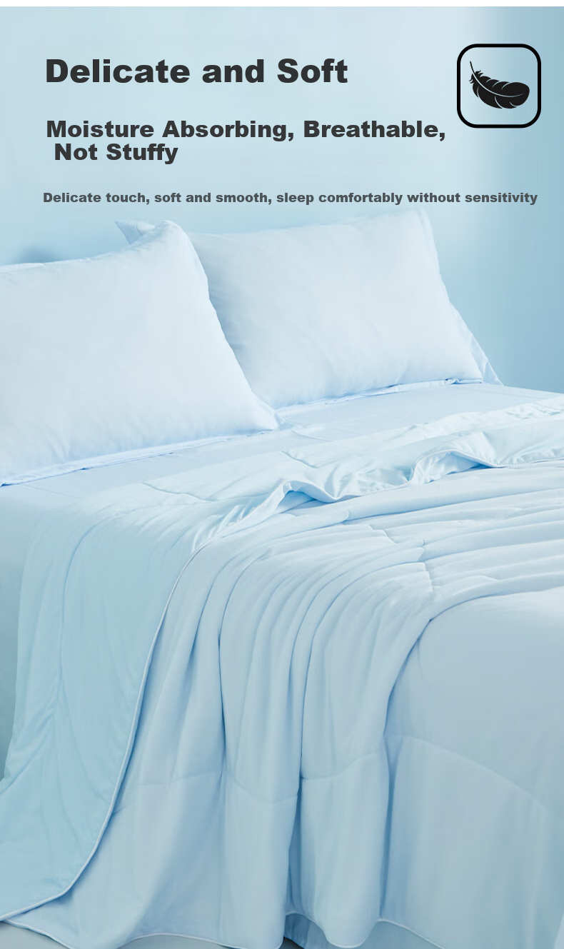 Hengyuanxiang Summer Cooling Quilt, Class A Antibacterial Knitted Washable Air Conditioning Quilt, Lightweight Summer Blanket, Songqu 200*230cm, 2.8 Ji 10