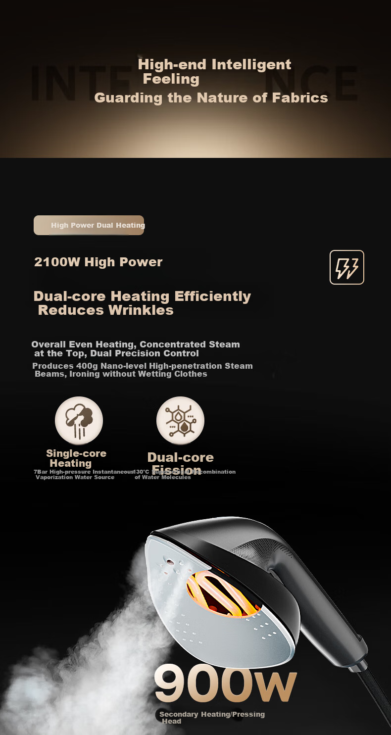Midea [Gao Ding Huli 7.0] Upright Garment Steamer, 110g/min Explosive Steam, High Power, for Home And Professional Use, Gentle Care Machine for Clothes, YGD50N1 4