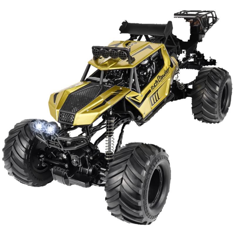 Kailesi Waterproof Off-Road Six-Wheel Drive Climbing RC Car Boys Amphibious Large Toy Car Children's Birthday Gift Gold