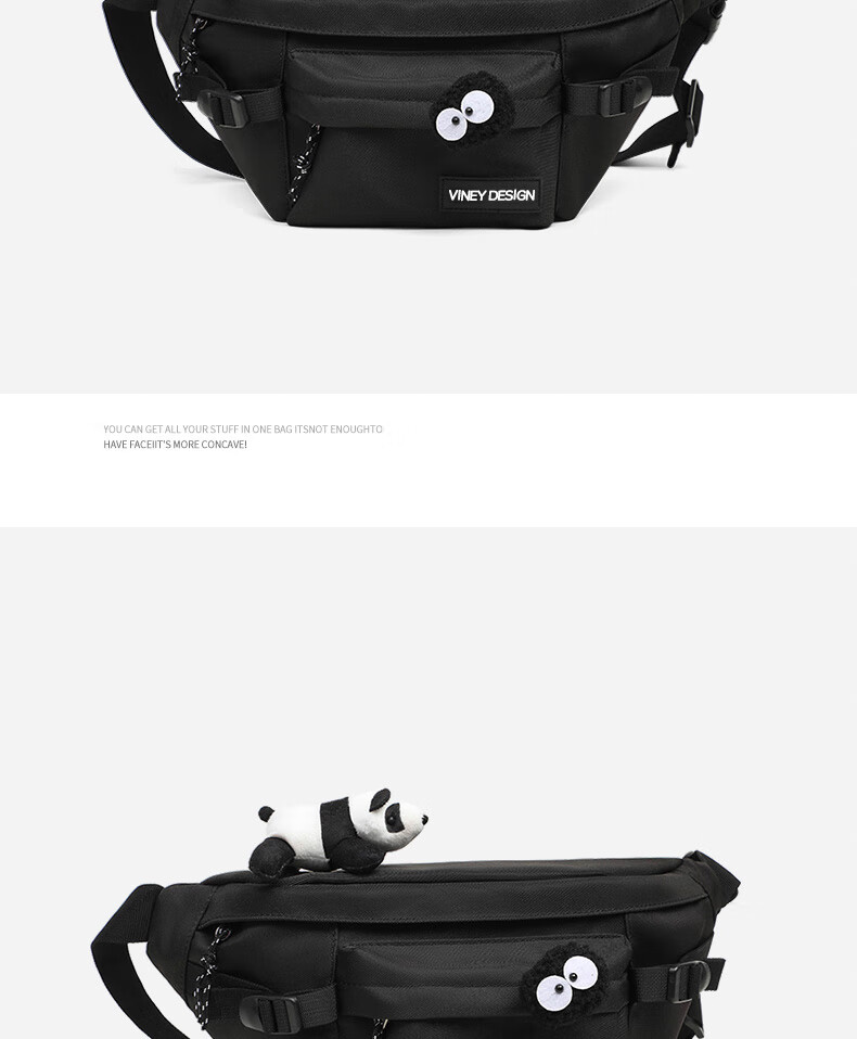 Viney Men's Crossbody Bag, Waist Pack, Chest Pack, Large Capacity Backpack, Travel Bag, Commuter Shoulder Bag, Portable Phone Bag, High-End 1