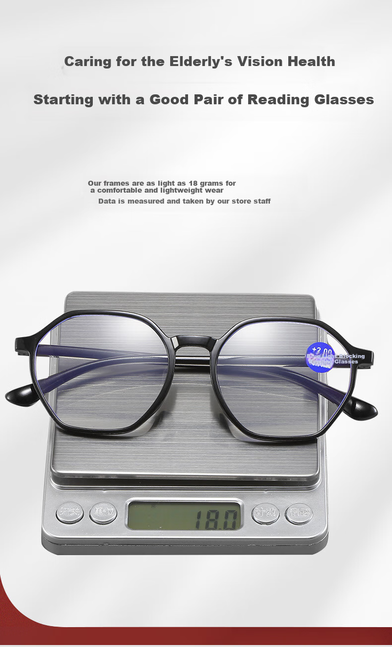DRATRA HD Blue Light Blocking Reading Glasses Classic Fashion Lightweight Portable Adjustable Prescription Comfortable Fit 2