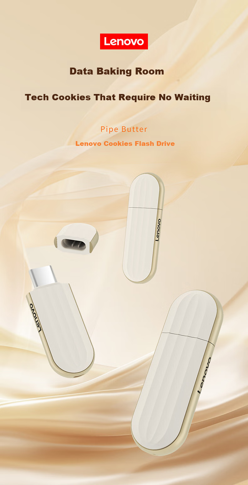 Lenovo 32GB Cookies Series Flash Drive USB3.2 Thumb Drive for Study, Office, Computer, And Car Use - Compact, Portable, High-Speed Large-Capacity USB Stick 1