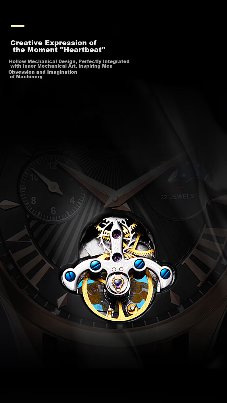 Bestdon Men's Automatic Mechanical Watch, Water-Resistant, Luminous, Business Style, National Trend, Gift Box for Men, Present for Me 4