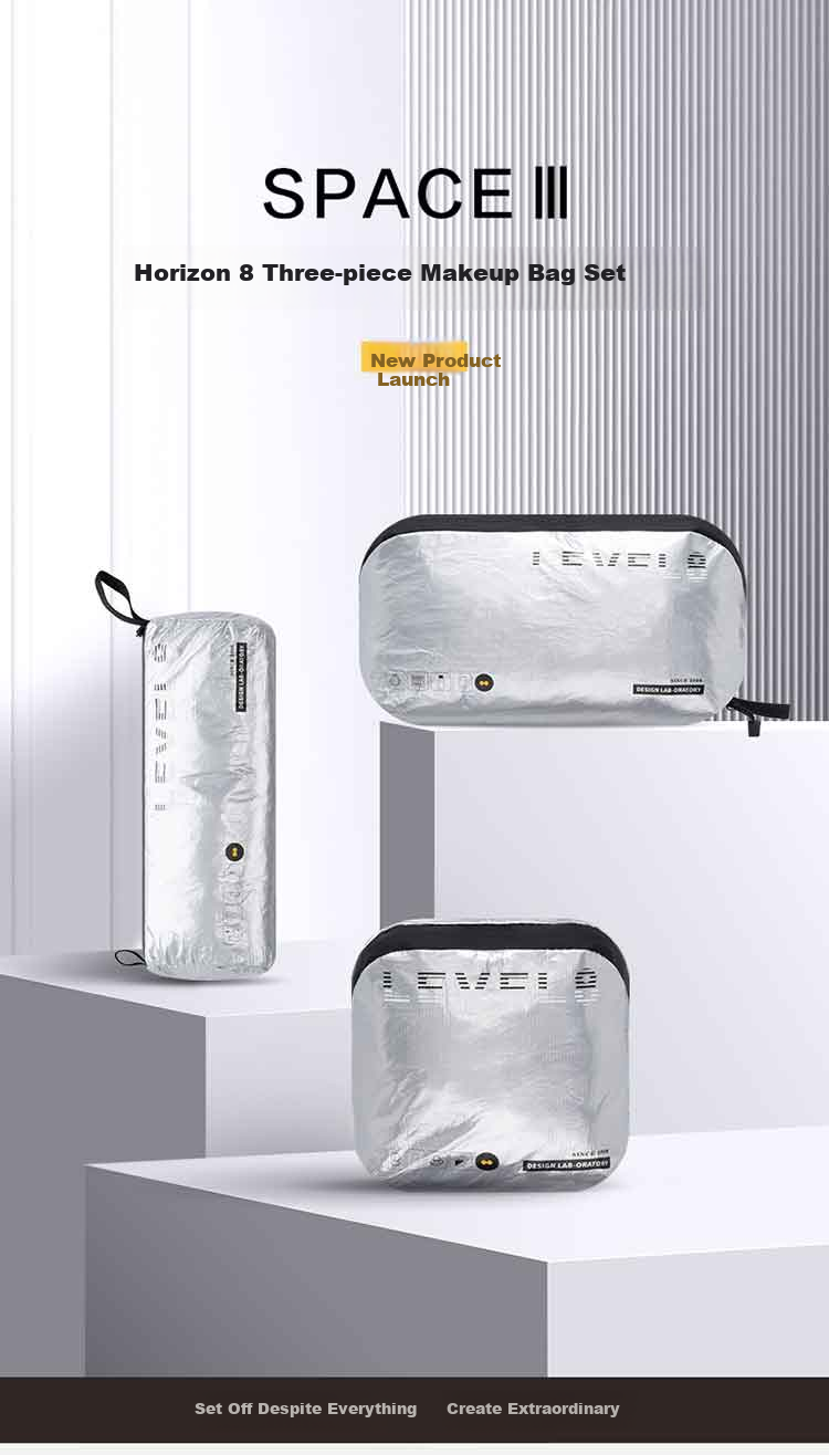 LEVEL8 Travel Storage Set, Toiletry And Cosmetic Travel Bag, Luggage SPACE Three-Piece Organizer Storage Bag 1