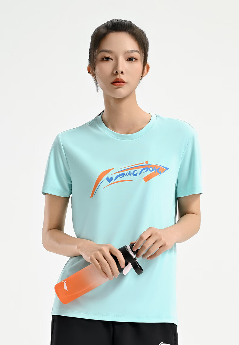 LI-NING Table Tennis Sports T-Shirt Short Sleeve Unisex Running Quick-Dry Lightweight Training Top 10