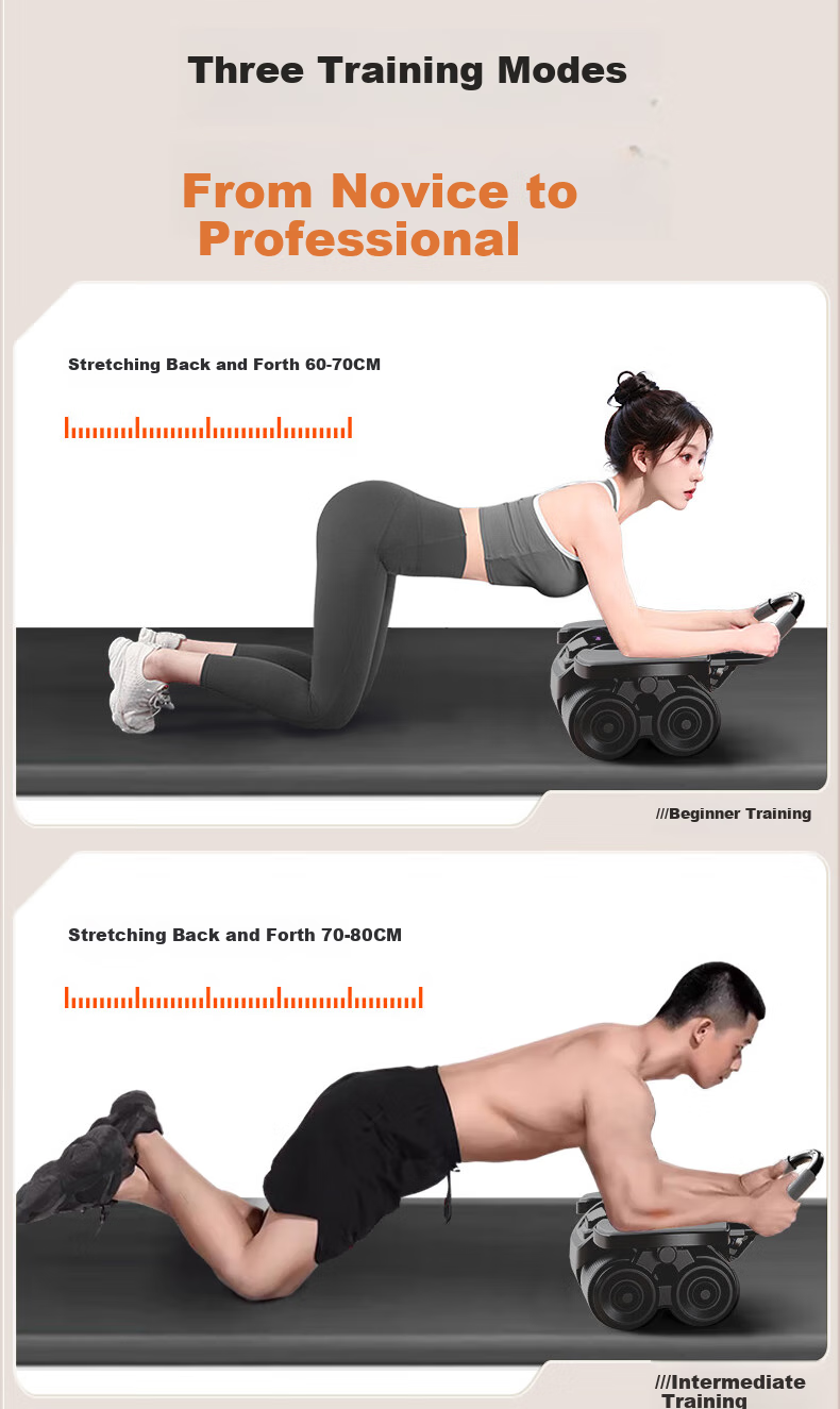 Li-Ning Four-Wheel Intelligent Abdominal Wheel with Counter, Automatic Rebound Elbow Support, Ab Muscle Wheel, Plank Support Fitness Equipment for Men And Wome 16