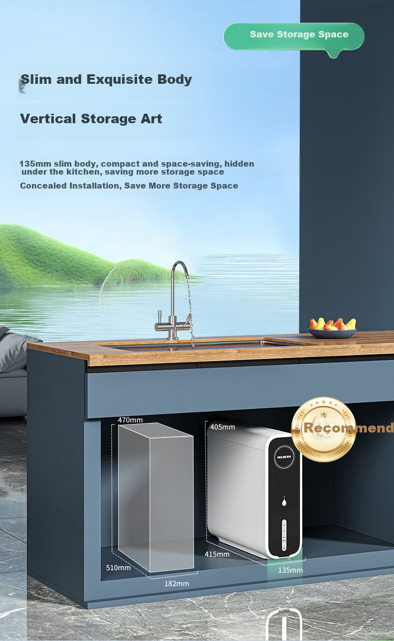 MeiLing Water Purifier, Home Direct Drinking Machine, Water Purifier, Drinking Machine, 9-Year RO Reverse Osmosis Pure Water Machine, 1000G, Under-Sink Dual Water Output Purifier ML-2R1000 18
