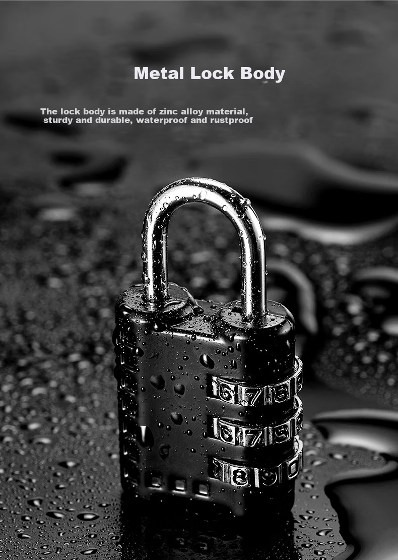 IGear Four-Digit Combination Padlock, Large Outdoor Waterproof Rust-Resistant Metal Lock, Tool Box Luggage File Cabinet Mechanical Lock 5