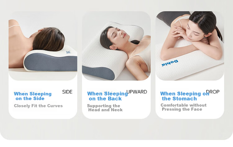 Dohia Slow Rebound Memory Foam Pillow, Deep Sleep Zoned Adult Cervical Pillow Core, 60*40cm Single Piece 5
