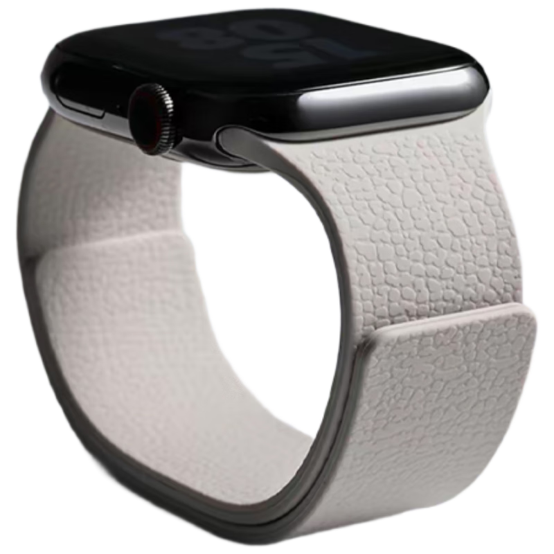 HotFire Apple Watch Band for S11/SE2/Ultra3, Litchi Texture Magnetic Silicone Strap for iWatch S10/9/8/7/6/5/4, 49mm - Starlight