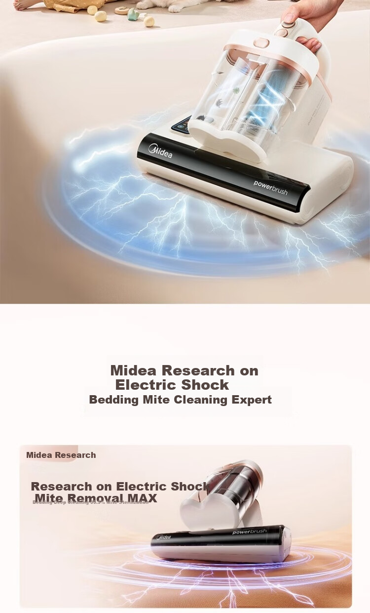 Midea MX7 Sleep Comfort Mite Removal Device [Mother & Baby Grade] Patented Electric Shock Mite Remover 3-in-1 High-Temperature Sterilization Vacuum Cleaner for Bed Home Use 5