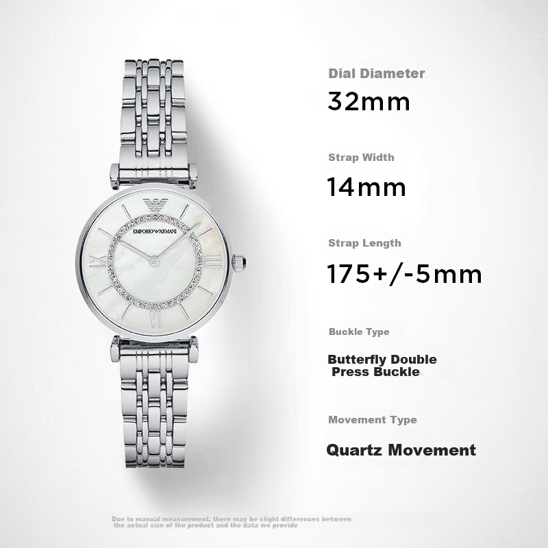 EMPORIO ARMANI Women's Watch, Maitenxing Series Quartz Watch, Birthday Gift for Girlfriend, AR1908