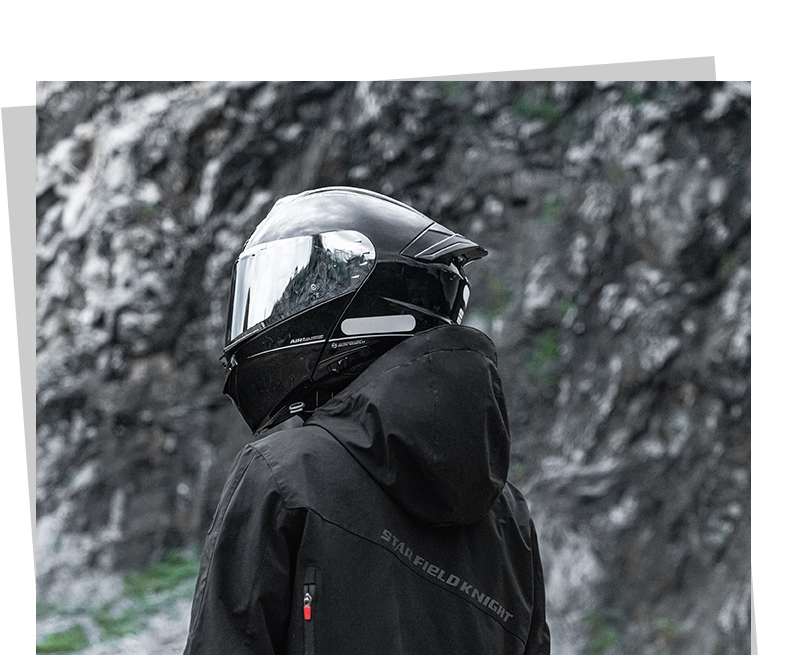 STAR FIELD KNIGHT Motorcycle Riding Jacket for Men, All-Season Use, Warm Fleece-Lined, Anti-Freeze, Water-Resistant, Motorbike Riding Windproof Coat, Size L 38