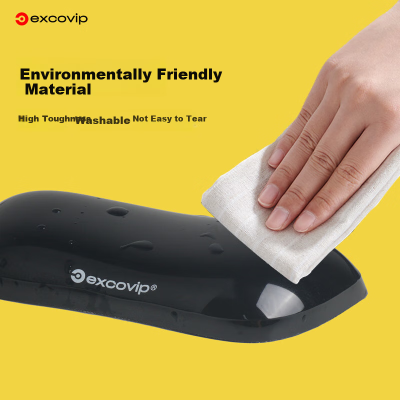 EXCO Crystal Black Mouse Wrist Rest, Ergonomic Mouse Pad, Wrist Support, Hand Rest, Wrist Cushion, Mouse Wrist Guard, Keyboard Hand Rest, Anti-Tendonitis Hand Protection 0386 6