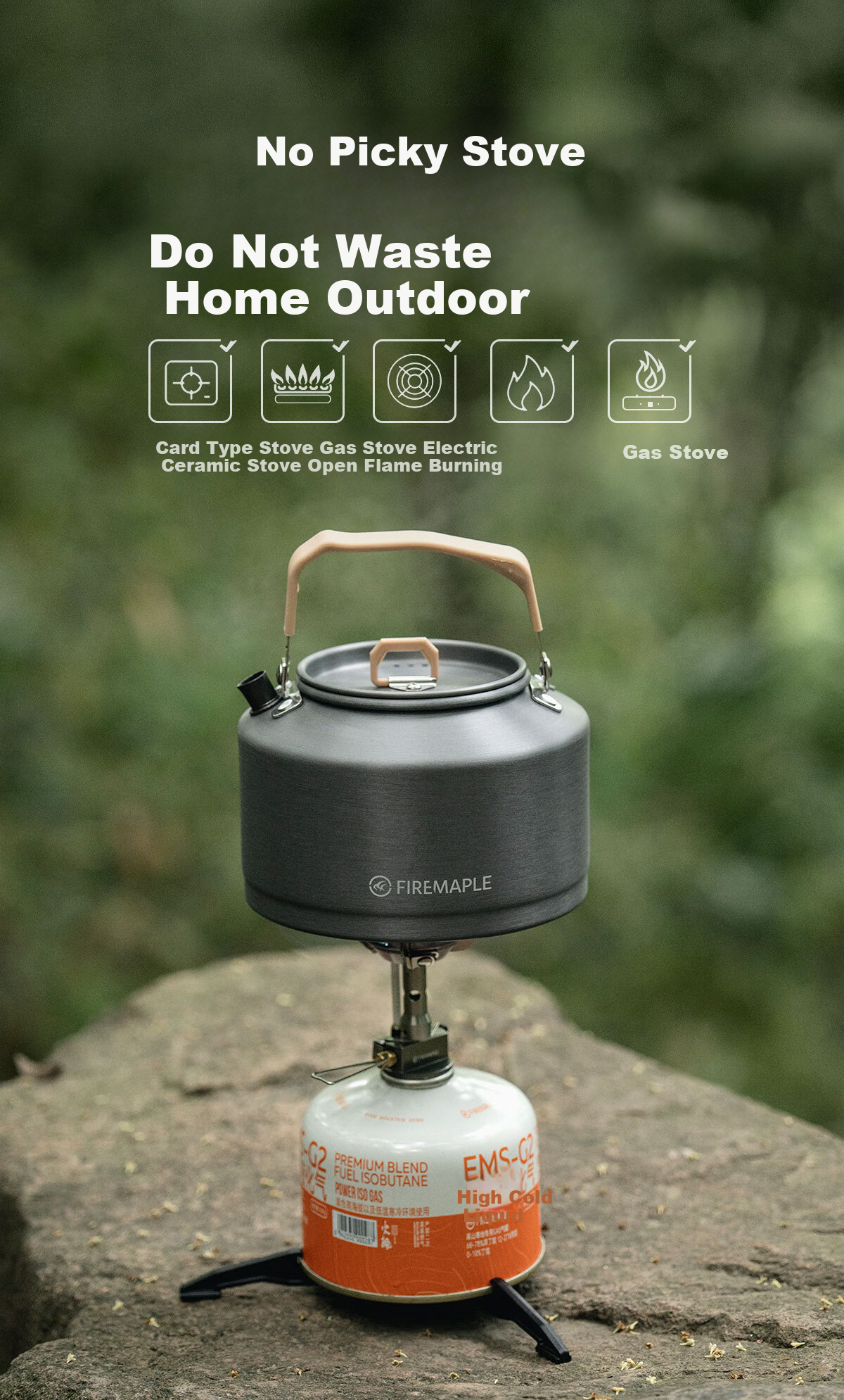 FIRE-MAPLE T4 Teapot Special Edition Single Pot for Outdoor Camping, Wood-Fired Tea Brewing Pot, Coffee Brewing Equipment (1.3L) 8