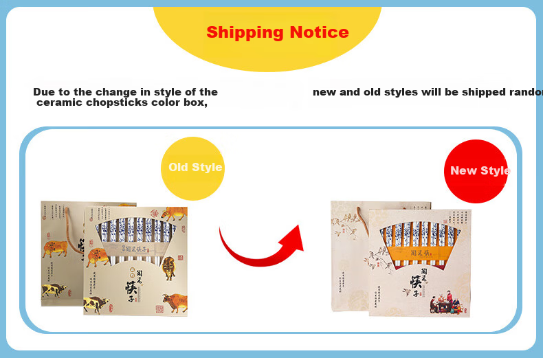 Youlaifu Ceramic Chopsticks, 10 Pairs, Chinese High-End Set, Personalized Non-Slip Heat-Resistant Gift Box, Housewarming Gift 1