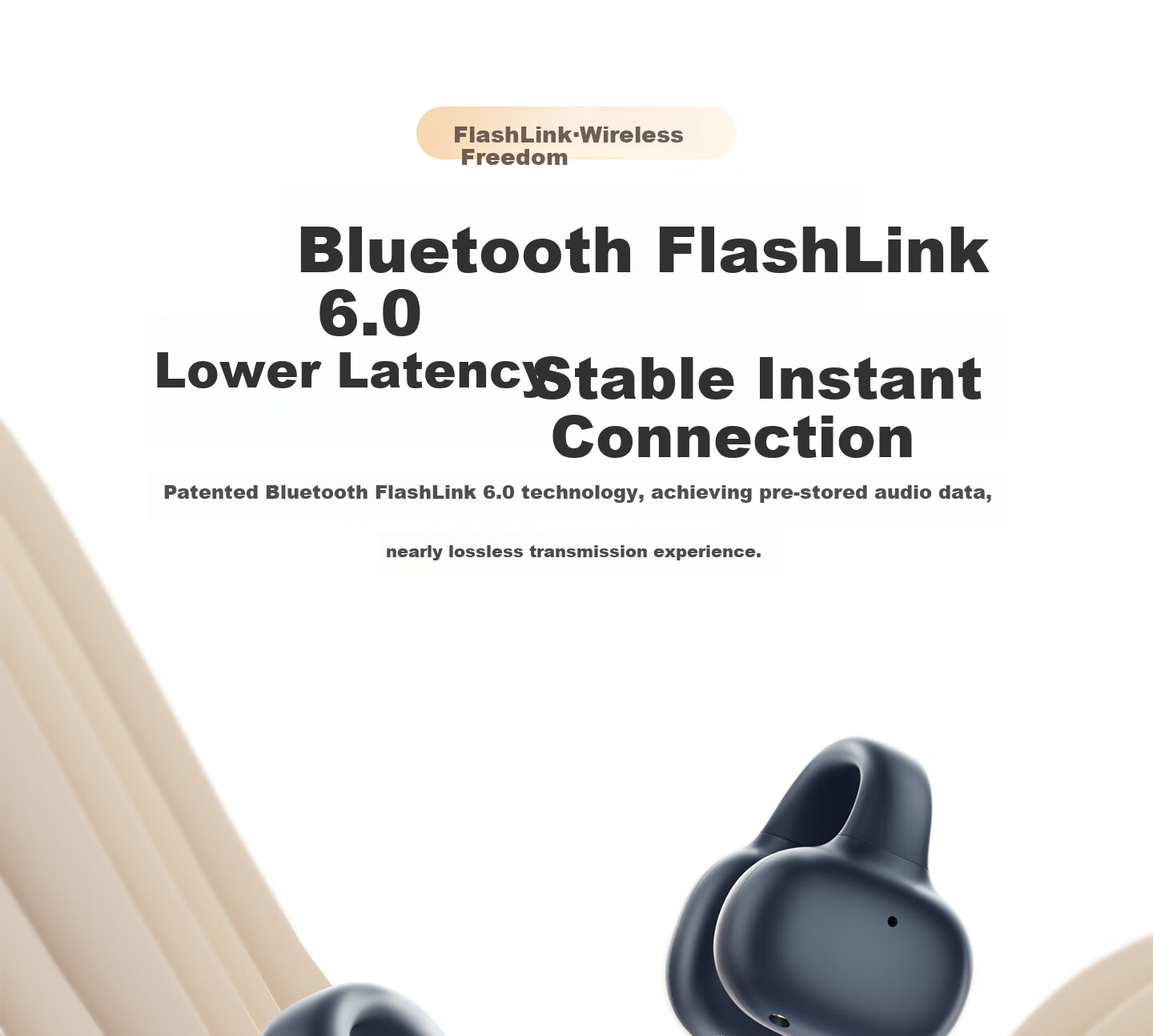 HP H10N Bluetooth Headphones, Clip-On Wireless Ultra-Long Battery Life, Call Noise Reduction, Sports Running Gaming, Royal Blue 11
