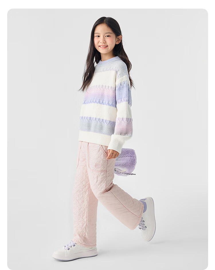 BALABALA balaOne Girls' Straight Down Pants Children's Winter Warm Trousers 2025 208425108002 3