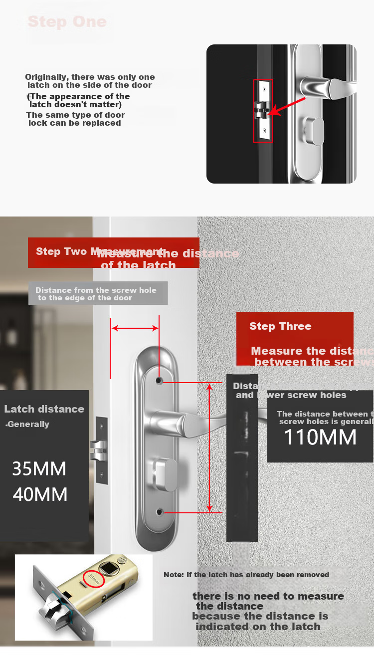 Chugong Bathroom Door Lock, Toilet Lock, Shower Room Lock, Universal Lock Hardware, Indoor Door Handle, Keyless 110 Single Latch 3