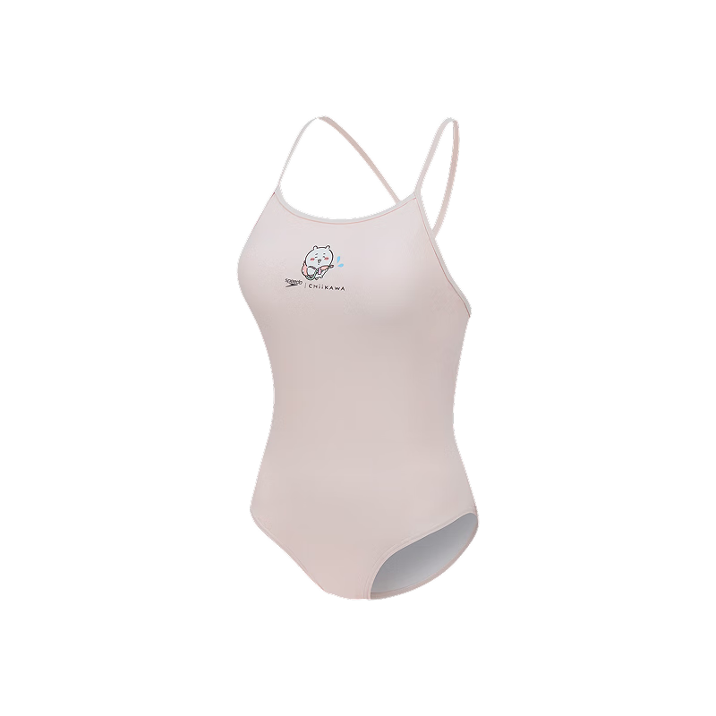 Speedo CHIIKAWA Series Li Bingjie Yu Yiting Style Printed Thin Strap Women's One-Piece Swimsuit for Hot Spring Vacation
